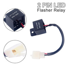 2-Pin LED Turn Light Flasher Relay 12V Universal Motorcycle Electronic Flasher Relay Emergency Led Light Indicator Light Flasher Relay