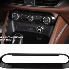 Car decoration, Qiilu Car Interior Air Conditioner Knob Panel Frame Cover Trim for Alfa Romeo Stelvio/Giulia