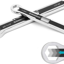 GEARDRIVE Universal Wrench Set, SAE & Metric, 8-inch&10-inch, 44 sizes in 2 Piece, Drop Forged, ANSI standard