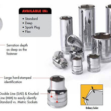 GEARWRENCH 22 Pc. 1/4" Drive 6 & 12 Point Standard & Deep Metric Mechanics Tool Set - 80327