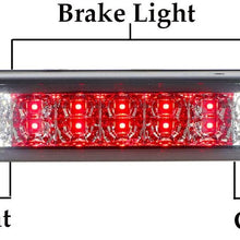 Replacement for 04-12 Chevy Colorado 04-12 GMC Canyon LED High Mount LED 3rd Tail Brake/Cargo Light (Chrome+Smoke)