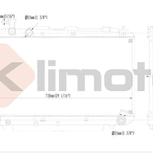 Klimoto Radiator | fits Toyota Rav4 2004-2005 2.4L L4 W/O Trans Cooler | KLI2834