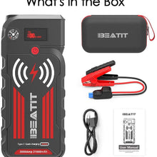 Beatit BT-G18 2000A Peak 21000mAh 12V Portable Car Jump Starter (up to 8.0L Gas and 8.0L Diesel) Auto Battery Booster With Smart Jumper Cables Wireless Charger
