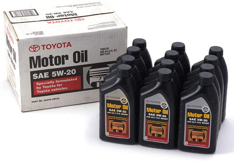 GENUINE TOYOTA LEXUS OEM 5W20 SYNTHETIC MOTOR ENGINE OIL - 12 QUARTS 00279-1QT20