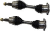Detroit Axle - Pair (2) Complete Front Driver and Passenger Side CV Axle Shaft Assembly - USA Made - for 6LUG 1988-99 Chevy GMC K1500 Pickup - [92-99 K1500 Suburban GAS MODELS]