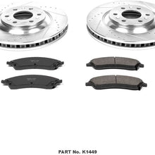 Power Stop K1449 Front Brake Kit with Drilled/Slotted Brake Rotors and Z23 Evolution Ceramic Brake Pads