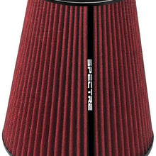Spectre Universal Clamp-On Air Filter: High Performance, Washable Filter: Round Tapered; 4 in (102 mm) Flange ID; 10.25 in (260 mm) Height; 7.5 in (191 mm) Base; 4.313 in (110 mm) Top, SPE-HPR9612