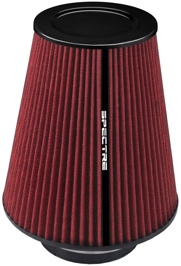 Spectre Universal Clamp-On Air Filter: High Performance, Washable Filter: Round Tapered; 4 in (102 mm) Flange ID; 10.25 in (260 mm) Height; 7.5 in (191 mm) Base; 4.313 in (110 mm) Top, SPE-HPR9612