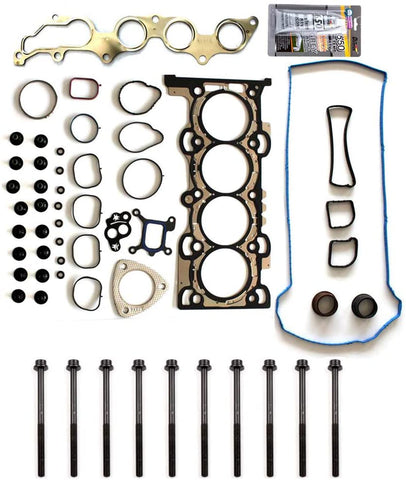 ECCPP Engine Head Gasket Set w/Bolts fit 09-13 for Ford Escape for Ford Fusion for Mazda 3 for Mazda 5 for Mazda 6 for Mazda CX-7 for Mercury Mariner for Mercury Milan for Gaskets Kit