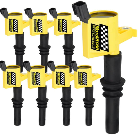 Motovecor Ignition Coil Pack DG511 Straight Boot 15% More High Energy for Ford F150 F-150 F250 Expedition Explorer Mustang Lincoln Mercury 5.4L 4.6L 6.8L V8 V10 with DG511 C1541 FD508 - Upgrade 8Pack