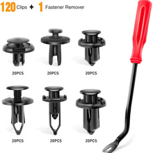 GOOACC GRC-30 120PCS Car Retainer 6.3mm 8mm 9mm 10mm Expansion Screws Replacement Kit Bumper Push Rivet Clips, 1PC Fastener Remover