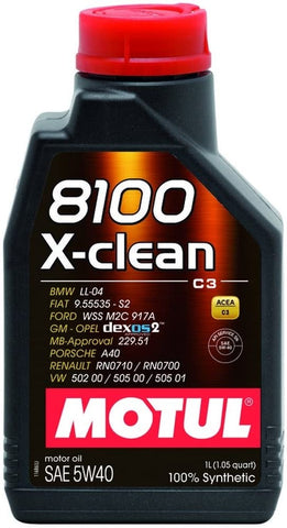 Motul 102786-12PK 8100 X-Clean 5W40 12X1L, 33.81 Fluid_Ounces, 12 Pack