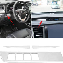 Senzeal ABS Car Interior Central Dashboard Console Cover Trim Frame for Toyota Highlander 2015 2016 2017 2018 2019 3PCS