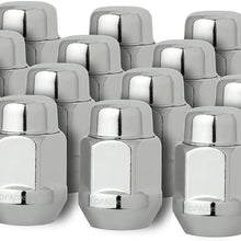DPAccessories LCB3C6HE2BK04020 20 Black 12x1.5 Closed End Bulge Acorn Lug Nuts - Cone Seat - 13/16" Hex Wheel Lug Nut