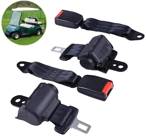 VB WYLL 2 PCS Universal Retractable Golf Cart Seat Lap Belts for EZGO/Yamaha/Club Car