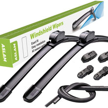 ASLAM Windshield Wipers All-Season Blade Type-M 26"+17",Multifunctional Adapters and Refills Replaceable,Double Service Life(set of 2)