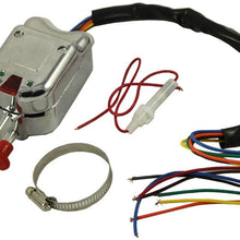 JDMSPEED New Chrome 12V Universal Street Hot Rod Turn Signal Switch For Ford GM With Flasher