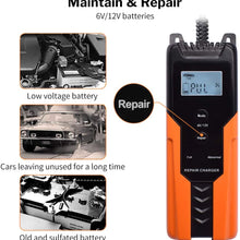 6V/12V 4A Battery Charger Smart Fully Automatic Charger Maintainer Portable Trickle Battery Charger With Winter Mode And Advanced Diagnostic Testing Functions
