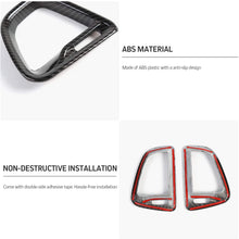 Voodonala for Challenger Center Console Air Condition Outlet Vent Trim Accessories for Dodge Challenger 2015 up (Carbon Fiber Grain, 4ps)