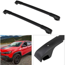 ANPART Roof Rack Crossbars fit for Jeep Cherokee 2014 2015 2016 2017 2018 2019 Black Aluminum Rooftop Cargo Carrier