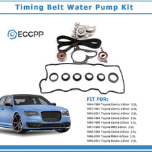 ECCPP Timing Belt Water Pump Kit W/Valve Cover Gasket Fits 1987-2001 Toyota Camry Celica Solara RAV4 MR2 2.0L 2.2L 3SFE 5SFE