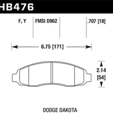 Hawk Performance HB476F.707 HPS Performance Ceramic Brake Pad