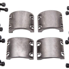 4pcs Tube Clamps On 1.75" Universal Roll Cage Mounts Lightbar Mounts 4 Bolt