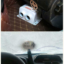 1 Piece Universal DC 12V 1000W Gray Metal Car Travel Heater Fan for Defrosting, Demisting, Deicing PTC Ceramic Heating Element, 5 Second Instant Heating Two Air Outlet Single Switch