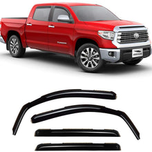Voron Glass in-Channel Extra Durable Rain Guards for Trucks Toyota Tundra 2007-2020 CrewMax, Window Deflectors, Vent Window Visors, 4 Pieces - 220083