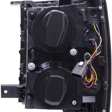 AnzoUSA 111302 Chevy Silverado 14 Projector U BAR Style H.L Black Trim