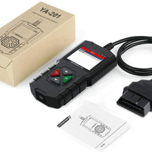 JDIAG YA-201 OBD2 Scanner for Car Check Engine Light OBD II Code Reader Auto Diagnostic Scan Tool Universal with Smog Check O2 Sensor Test and Live Data Functions