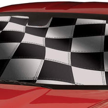 Intro-Tech NS-89-RF B&W Custom Fit Racing Flag Windshield Sunshade for Select Nissan Rogue Models