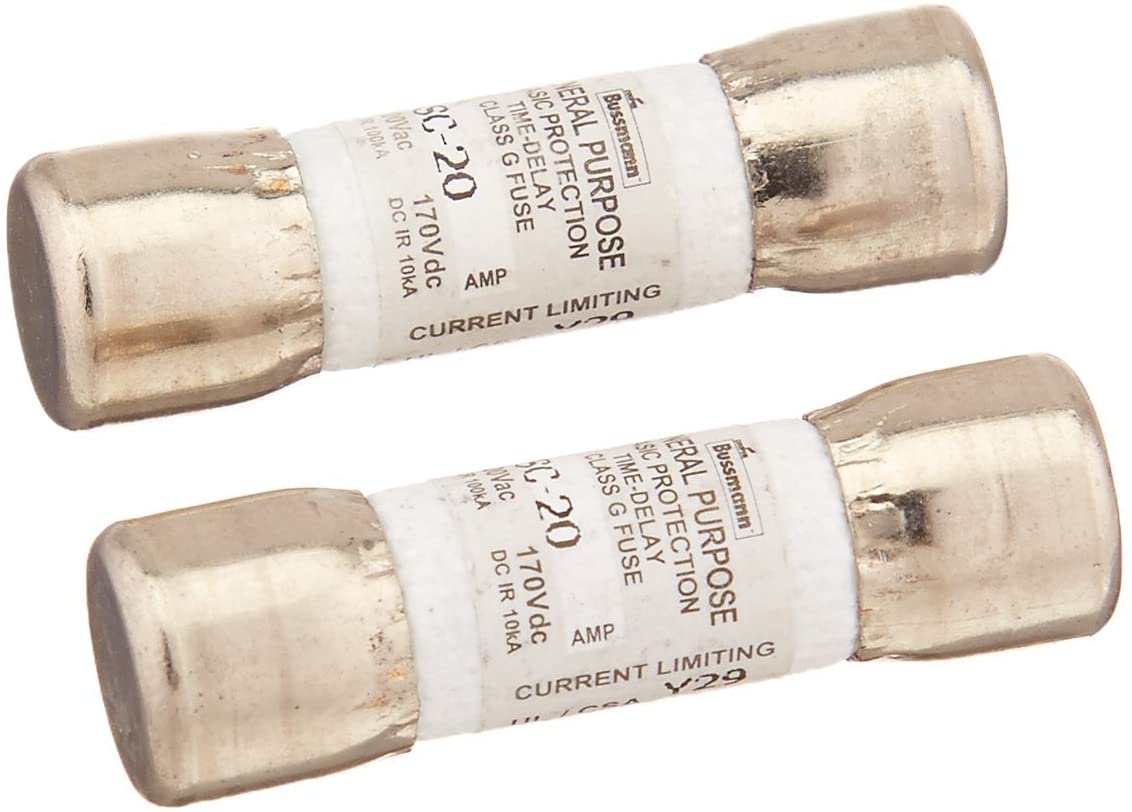 Bussman BP/SC-20 20 Amp 600Vac Class G Time Delay Rejection Fuse 2 Count