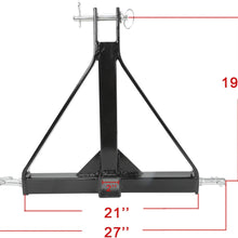 BETTERCLOUD Heavy Duty Steel Construction 3 Point 2" Receiver Trailer Hitch Category 1 Tractor Tow Drawbar Adapter