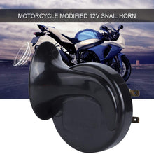 KIMISS 12V Snail Horn,Universal ABS 110dB 510HZ Motorcycle Electric Snail Horn Loud Voice Speaker(Black)
