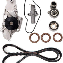 Engine Timing Belt Kit with Water Pump for 2003-2017 Honda Accord Crosstour Pilot Odyssey Ridgeline Acura MDX RDX RL TL TSX ZDX Replace # TCKWP329 TKH-002 TKH002