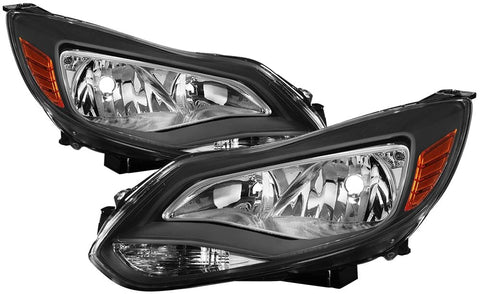 ( xTune ) Compatible with Ford Focus 2012-2014 Halogen Only ( Don't Fit HID models ) OEM Style Headlights - Black