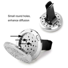 RoyAroma 2PCS 30mm Car Aromatherapy Essential Oil Diffuser Stainless Steel Locket with Vent Clip 12 Felt Pads