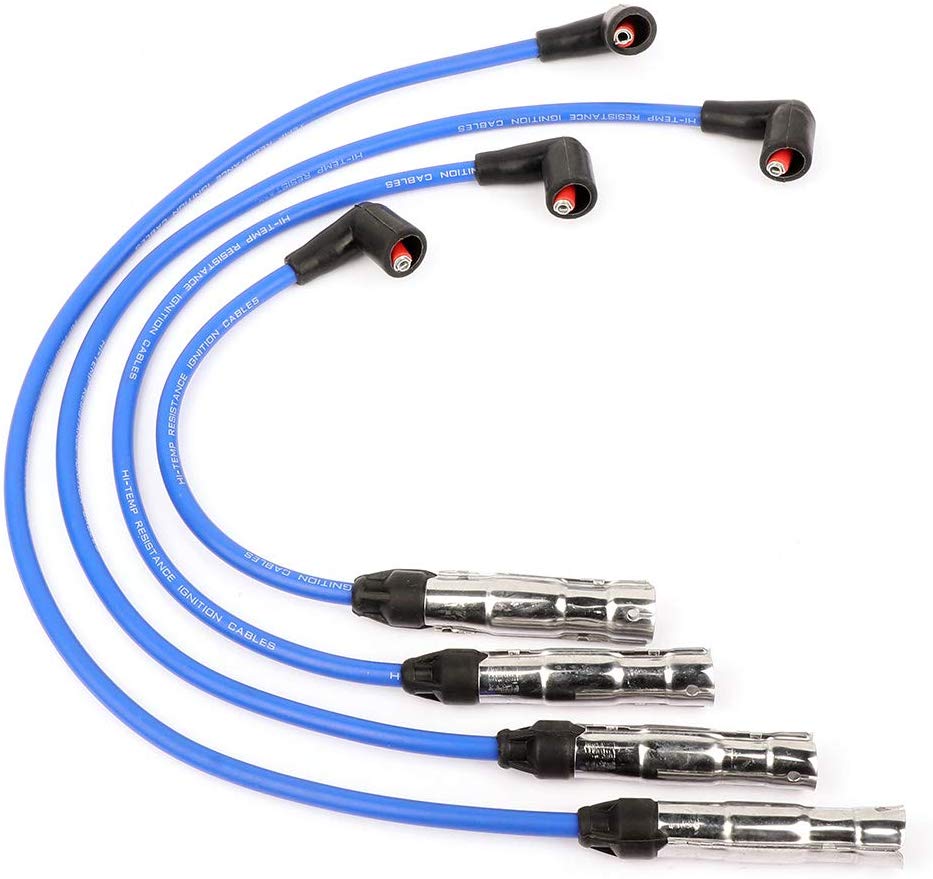 TUPARTS Pack of 4 Ignition Wire Sets Compatible with Volkswagen Beetle/Golf/Jetta 1998-2014