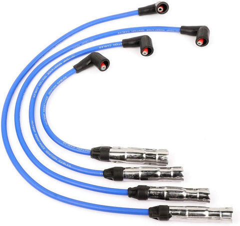 TUPARTS Pack of 4 Ignition Wire Sets Compatible with Volkswagen Beetle/Golf/Jetta 1998-2014