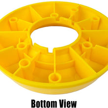 BUNKERWALL Trailer Tongue Jack Wheel Dock for Travel Trailer Jack Caster - High Visibility Yellow