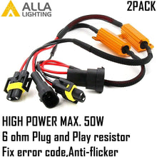 2x - H11 LED Headlight Bulb Canbus Load Resistor Wiring Warning Canceller Decoder