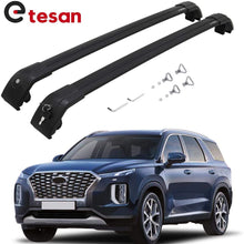 2 Pieces Cross Bars Fit for Hyundai Palisade 2020 2021 Black Cargo Baggage Luggage Roof Rack Crossbars