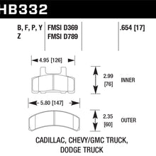 Hawk Performance HB332F.654 HPS Performance Ceramic Brake Pad