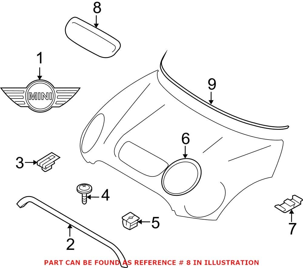 Genuine OEM Hood Scoop for Mini 51132757694