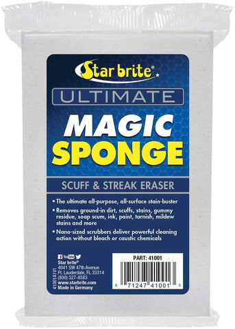 STAR BRITE Ultimate Magic Sponge - Scuff & Streak Eraser for Home, Auto, RV, Boat & More 41018 - StarBright