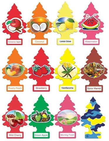 Little Trees Home and Car Air Freshener 12 Pack Most Popular Fruit Scents