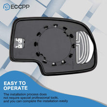 ECCPP Mirror Glass Power Heated Driver Side(LH) Replacement fit for Chevy Avalanche Suburban Silverado Tahoe GMC Sierra Hybrid Classic Yukon