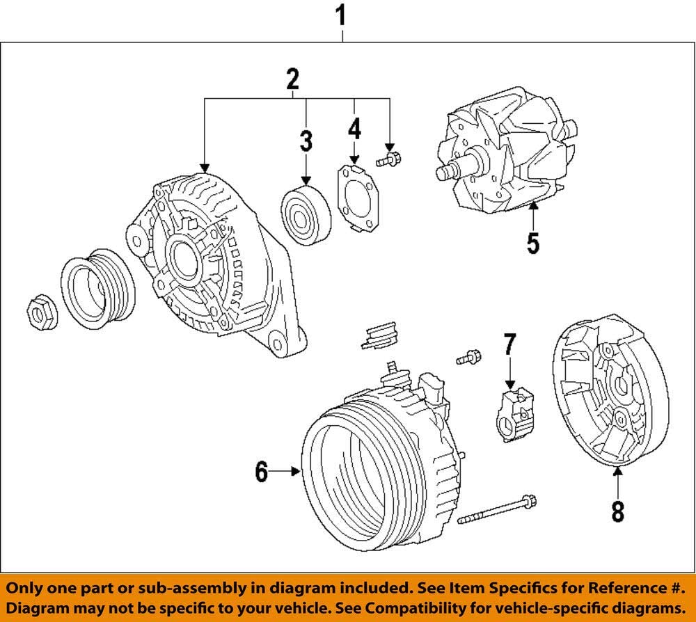 TOYOTA Genuine Parts - Alternator Assy, W/R (27060-38050), Regular