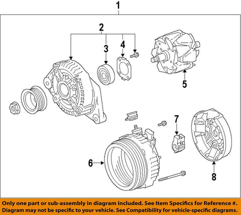 TOYOTA Genuine Parts - Alternator Assy, W/R (27060-38050), Regular